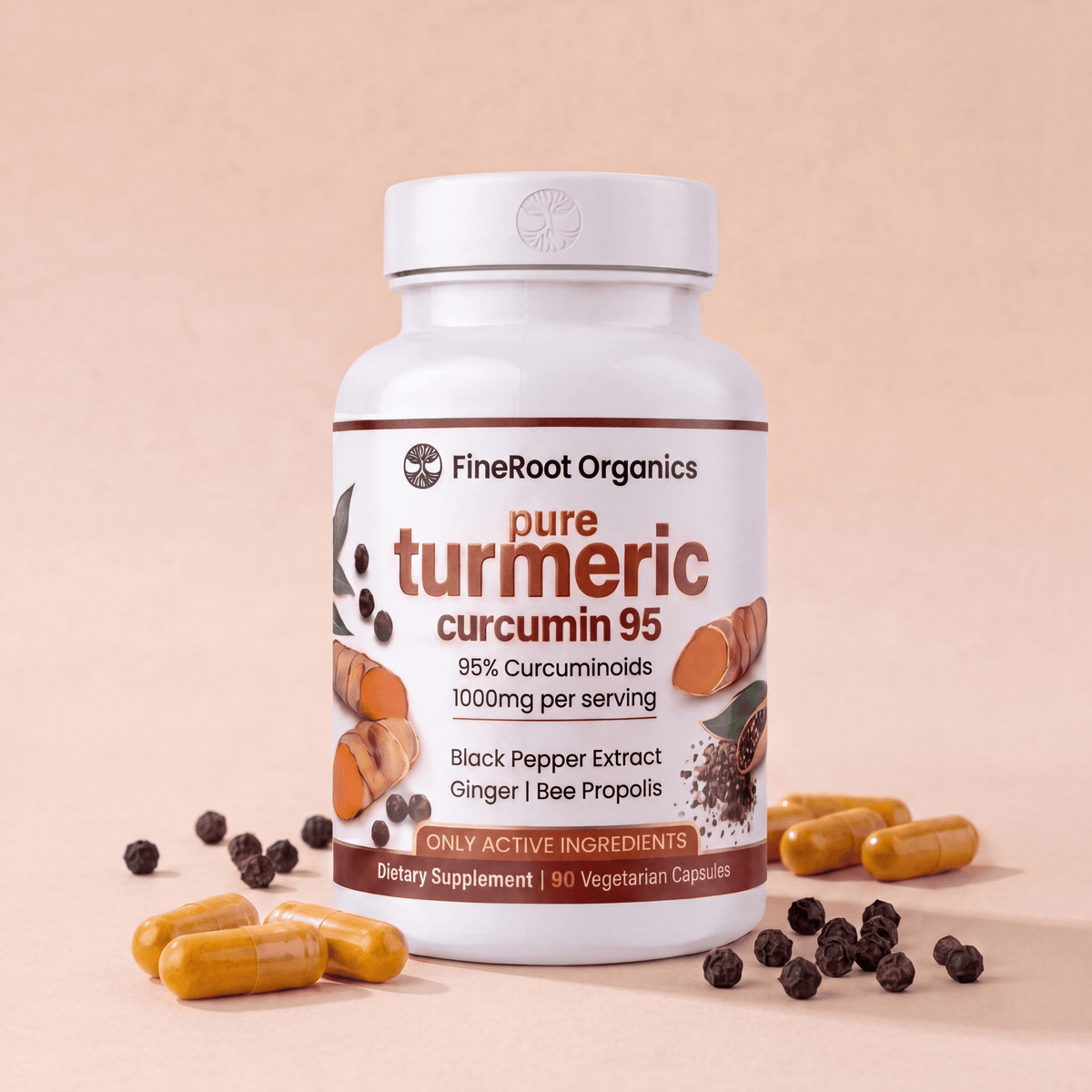Pure Curcumin Turmeric Capsules (1,000mg)