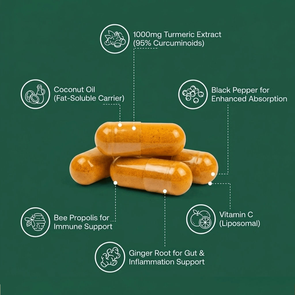 Curcumin Turmeric Capsules - 1,000mg