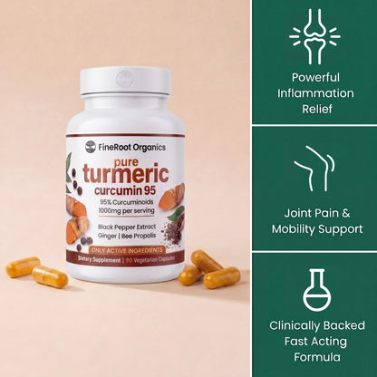Pure Curcumin Turmeric Capsules (1,000mg)